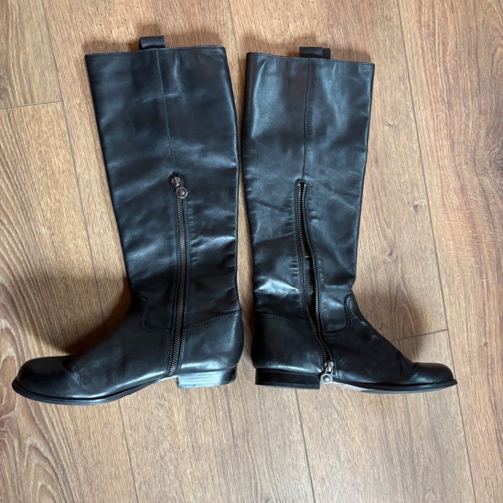 Max Studio Leather Riding Boots, Size 8.5 - Picture 3 of 9